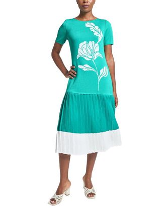 Ming Wang Ming Wang Midi Drop-Waist Dress