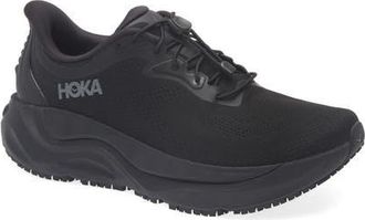 Hoka One One Arahi SR Sneaker in Black /Black at Nordstrom, Size 10.5