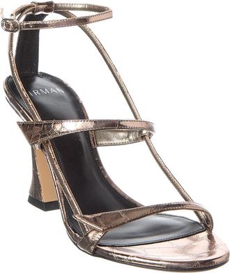 Alexandre Birman Tita Cage 85 Embossed Leather Sandal