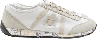 Premiata Lage sneakers in wit- beige- grijs - Heren - Sneakers - Beige - 44 EU - Su&egrave;de - Schoenen