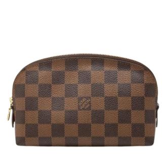 Louis Vuitton Pre-owned Damier Ebene Pouch - Dames - Vintage Accessoires - Bruin - ONE Size - Vintage