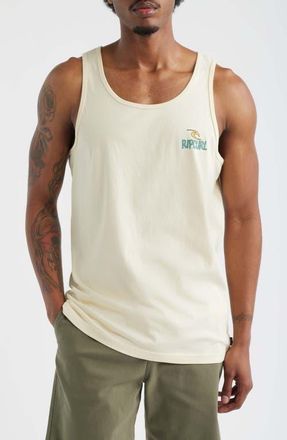 Rip Curl Shred Till Dead Cotton Graphic Tank in Lemon Ice at Nordstrom, Size Xx-Large