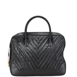 Chanel Borsa a mano vintage in pelle Pre-owned - - Pre-owned - Donna - Nero - ONE SIZE