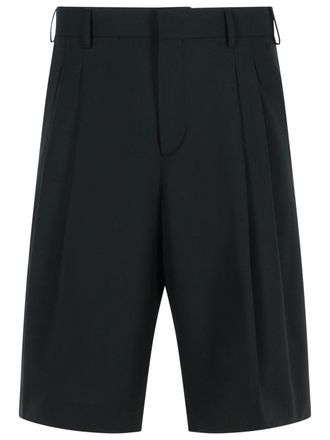 パンツ WOOL BERMUDA SHORTS Jil Sander High-Rise Knit Bermuda Shorts | Neiman Marcus