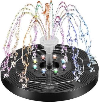OEM Fuente Solar Para Jardines Y Estanques Con Iluminaci&oacute;n Led Y 6 Aspersores