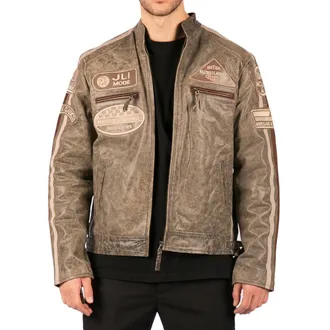 TruClothing Zipped Biker Leather Jacket