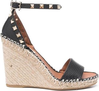 Valentino Garavani 105mm Double Rockstud Wedge Sandals