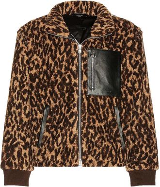 Amiri Printed Bandana Fleece Jacket- Brown / Tan