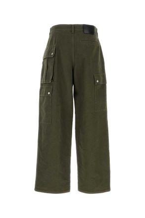 Loewe Mens Khaki Cotton Cargo Pant Khakigreen Exterior: Pantaloni