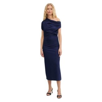Silvian Heach Tisaw Jurk - Dames - Feestkleedjes - Blauw - XL - Leer - Kleedjes