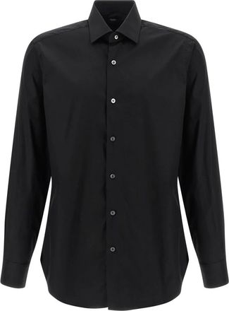 Barba Heren, Overhemden, Zwart, Maat: 5XL Katoen