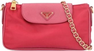 Prada Pre-owned Cross Body Bags, female, Pink, Size: ONE SIZE Pre-owned Nylon Cross Body Bag
