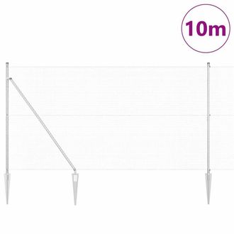 Berkfield Home Modern Fence Post Set Set of 2 Galvanised steel 10 x 1.5 m Durable in Silver