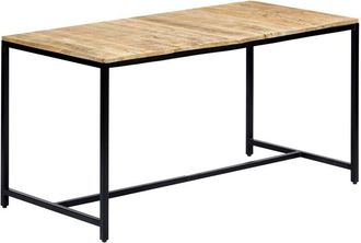 vidaXL Vidaxl - Mesa de comedor madera maciza de mango rugosa 140x70x75 cm