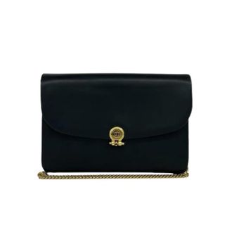 Dior Pre-owned Leren Schoudertas met Ketting - Dames - Pre-owned - Zwart - Maat: ONE Size Leer