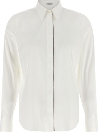 Brunello Cucinelli White Cotton Womens Blouse