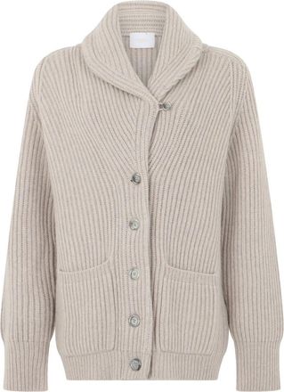 Fedeli Cashmere Cardigan - Dames - Cashmere truien - Grijs - S - Kasjmier - Truien & Vesten