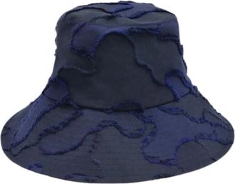 Dior Pre-owned Katoenen Hoed - Dames - Vintage Accessoires - Blauw - ONE Size - Katoen - Vintage