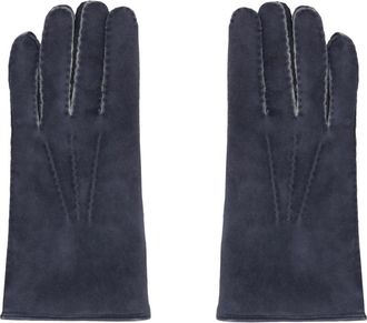Moorer Gevoerde Leren Handschoenen met Shearling - Heren - Handschoenen - Blauw - 8 1/2 IN - Leer - Accessoires