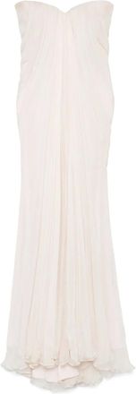 Alexander McQueen Abito lungo drappeggiato - Rosa