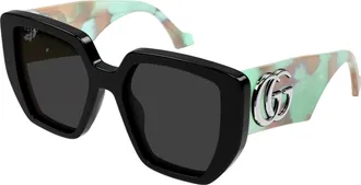 Gucci Grey Geometric Ladies Sunglasses GG0956S 011 54