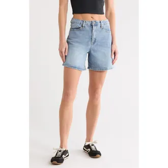 Vigoss High Waist Denim Shorts in Medium Wash at Nordstrom Rack, Size 25