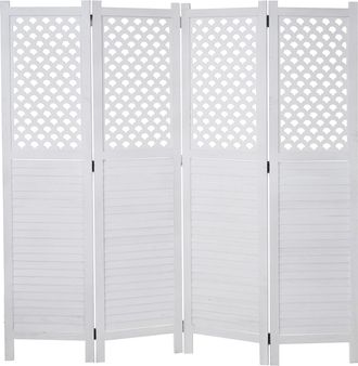 Hhg Hhg - Biombo 914, Separador De Ambientes, Biombo Privacidad, Adornos 170x161cm, Blanco