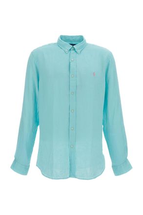 Polo Ralph Lauren Lightweight Tailored Linen Shirt with Embroidered Logo