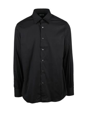 Mazzarelli Black Cotton Polyamide Elastane Shirt