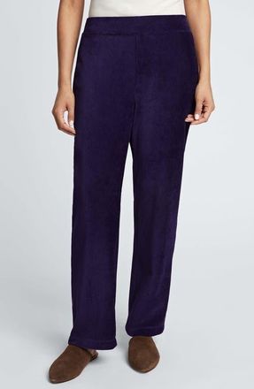 Foxcroft Caden Plush Corduroy Pants in Deep Purple at Nordstrom, Size X-Small