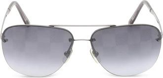 Louis Vuitton 2010s Damier Socoa zonnebril - Zilver