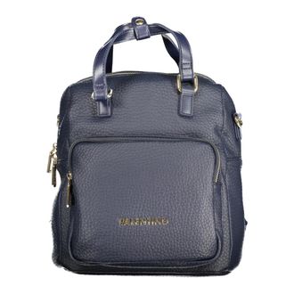 Valentino Botaniko Pebble-grain Backpack - female - Valentino - Backpacks - Blue - ONE SIZE - Bags