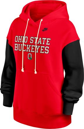 Nike Ohio State Legacy Phoenix Nike Womens College Pullover Hoodie in Red | 01N5064YOBV-D86