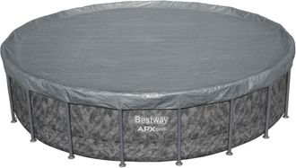 Bestway Cubierta Para Piscina &Oslash;6,1 M Redondo Poli&eacute;ster Gris Bestway