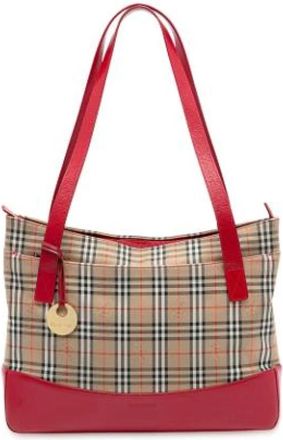 Burberry Pre-owned Tote Bags, female, Multicolor, Size: ONE SIZE Pre-owned Canvas Tote