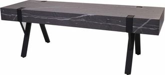 Hhg Estanter&iacute;a Tv Hhg 744, Mesa Tv Lowboard Mesa Tv, Metal 42x120x40cm, Aspecto M&aacute;rmol Gris