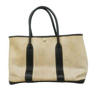Herm&egrave;s Black Toile H Tote Bag (Pre-Owned)