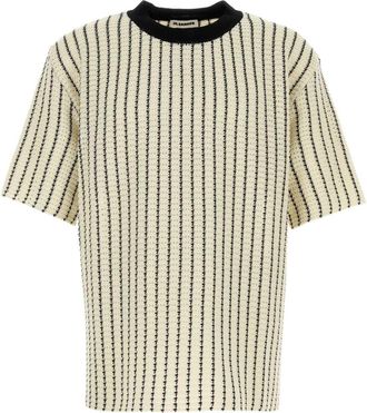 Jil Sander Embroidered Crochet T Shirt