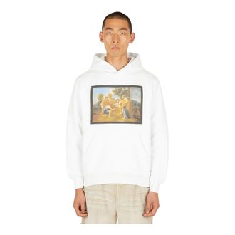 DEATH Cigarettes Hoodies, male, White, Size: XL Louvre Hooded Sweatshirt