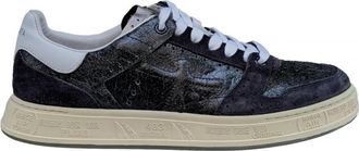 Premiata Zwarte Quinn Leren Sneakers - Heren - Sneakers - Zwart - 42 EU - Schoenen