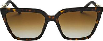 Bulgari Ladies Black Cat Eye Sunglasses 0BV8255B-501/87