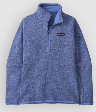Patagonia Better Sweater 1/4 Half-Zip Felpa in Pile blu