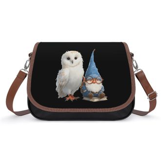 Generic Owl And A Gnome Fashion Womens Crossbody Bags Novelty Handbag Shoulder Bag Purse