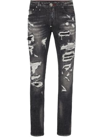 Philipp Plein distressed-effect jeans - Black