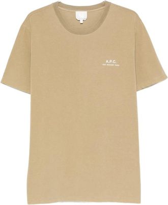 A.P.C. T-shirt - Heren - T-shirts - Beige - L - Tops