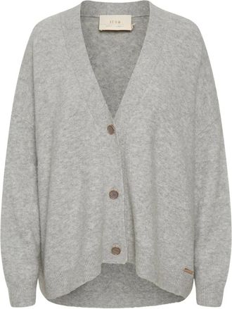 Karen by Simonsen Cardigan - Dames - Vesten - Grijs - S - Truien & Vesten