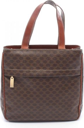 Celine Brown Coated Canvas Pvc Leather Handbag Tote Bag (Pre-Owned)