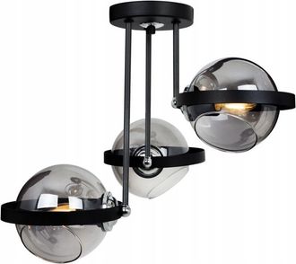 OEM L&aacute;mpara Colgante Moderna De Cristal Anillo De Grafito