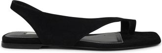 Toteme Sleek Suede Sandal With Unique Toe Loop Strap