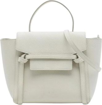 Celine Pre-owned Vintage Satchel - Dames - Vintage Handtas - Wit - ONE Size - Leer - Vintage